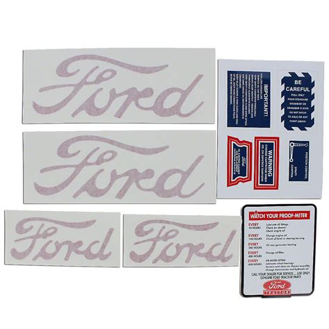 10pc Mylar Decal Set Complete Warning And Misc Fits Ford Tractor 9n 2n