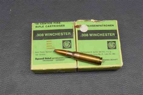 .308 Win., von RWS, Teilmantel-S, 11,7g/180gr, 20 Patronen, zum ...