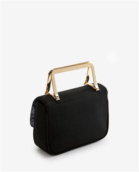 Lyst Ted Baker Grosgrain Mini Clutch Bag In Black
