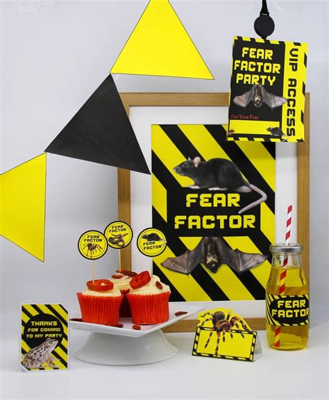 Fear Factor Inspired Party Supplies Cupcake Toppers Bunting Etsy UK