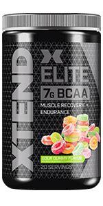 Scivation Xtend Elite BCAA Powder Sour Gummy Sugar Free Post Workout