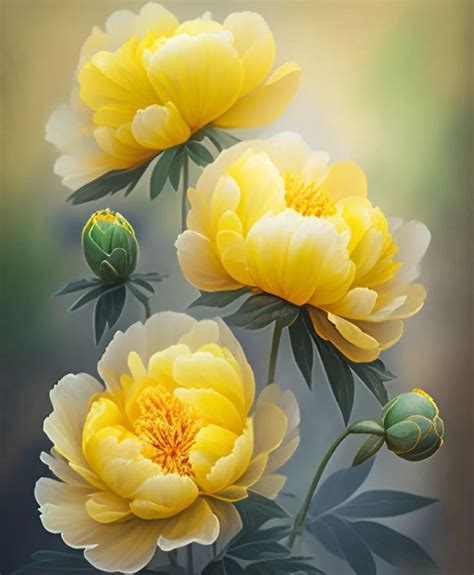 Pin By Candy On M 美圖~花 Flower Artwork Floral Painting Peony Painting