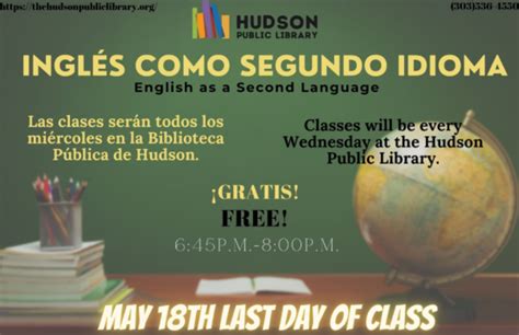 Esl Inglés Como Segundo Idioma English As A Second Language Hudson Public Library