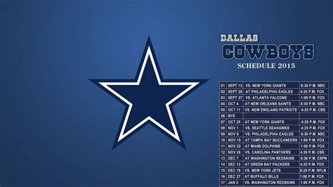 Dallas Cowboys Schedule Wallpaper 2024 - Kaile Marilee