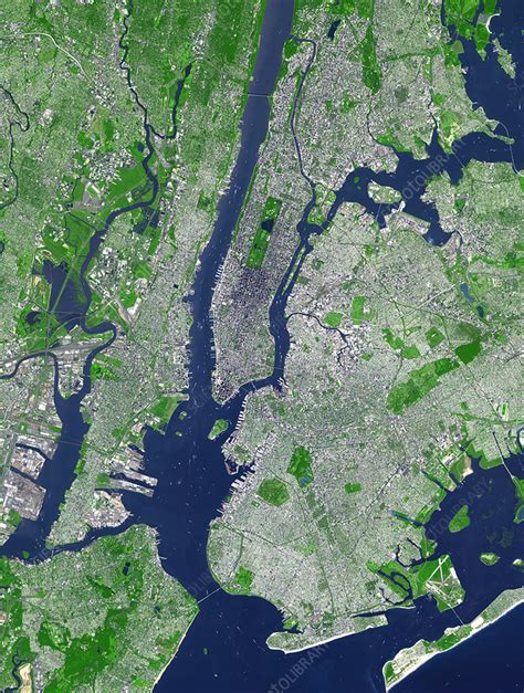 New York City USA Satellite Image Stock Image E780 1444 Science