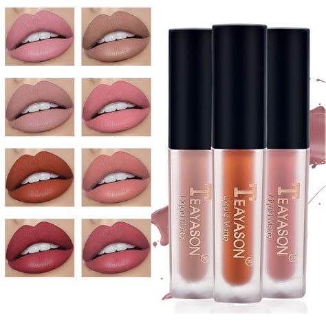 Waterproof Nude Matte Velvet Glossy Colors Lip Gloss Lipstick Lip Balm Sexy Red Lip Tint