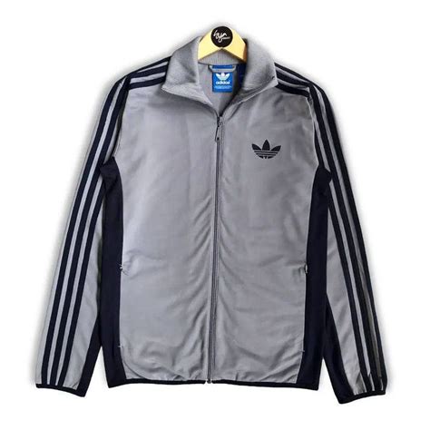 Tracktop Adidas Grey Jaket Adidas Original Fesyen Pria Pakaian Baju