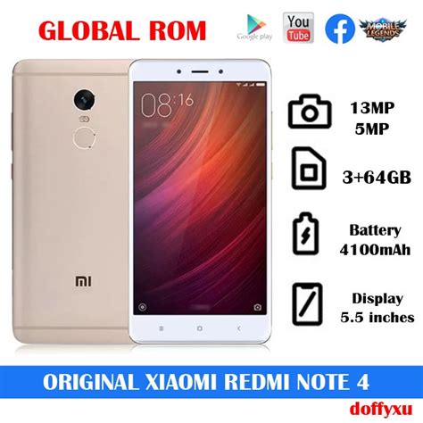 Xiaomi Redmi Note 4 4/64GB Original Global ROM | Shopee Philippines