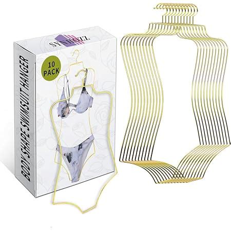 Amazon Arekuaei Gold Wire Lingerie Hangers Body Shape Metal Display Bikini Swimwear Hanger