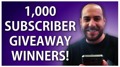 1000 Subscriber Giveaway Winners Youtube