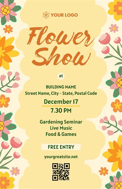 Floral Flower Show Poster 33232760 Template