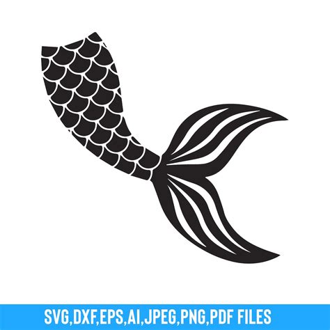 Mermaid Tail Svg Silhouette Printable Mermaid Svg Summer Svg Cricut Dxf