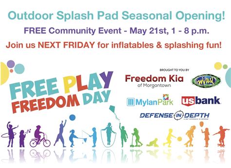 Free Play Freedom Day at Mylan Park Aquatic Center ...