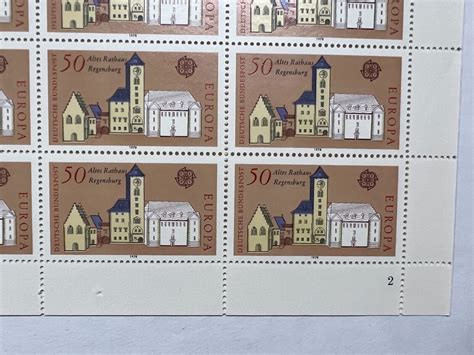 BUND BRD Auswahl 50 Er Bogen 970 FN Europa CEPT Baudenkmal Regensburg