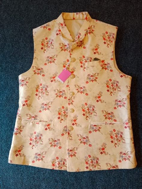 Cotton Men Small Size Yellow Printed Waistcoat At Rs Piece In