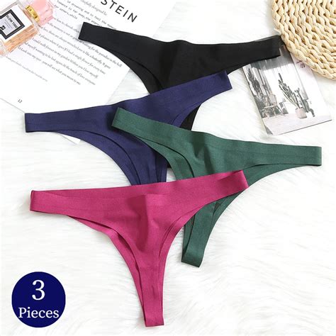 WarmSteps PCS Women S Panties Set Seamless Thongs Cozy Silk Satin Woman Underwear Sexy Lingerie