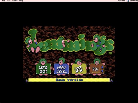 Lemmings Classic Macintosh Game Demos