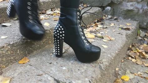 Lady L Walking Stud Sexy Boots Down European Porn XHamster