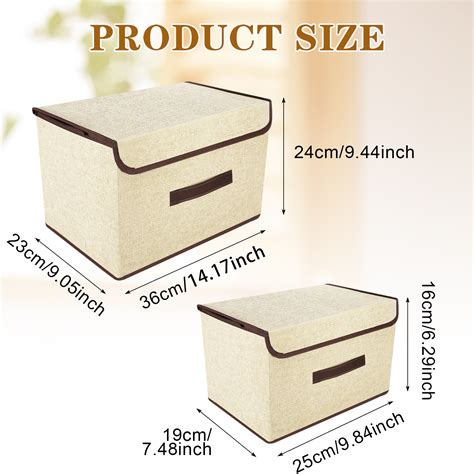 Abaima 2 Pack Fabric Stackable Storage Bin Foldable Storage Box With