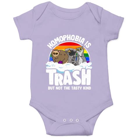 LGBT Pride Homophobia Is Trash Gay Pride Raccoon Opossum Ally LGBT 2 Onesies Sold By