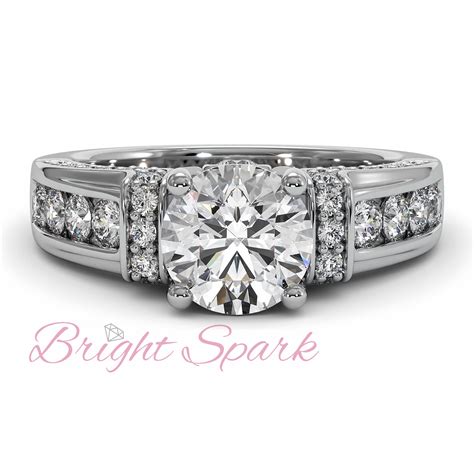 Кольцо с муассанитом и сапфирами Aurora 2 карата – купить по отличной ...