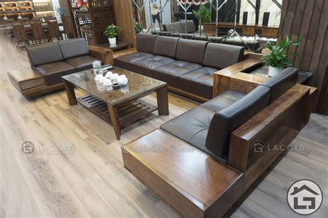 Top 50 mẫu ghế Sofa gỗ bọc da rẻ và đẹp nhất