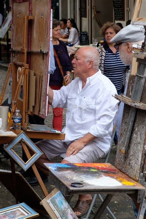 Painters at the Place Du Tertre in the Historic District of Montmartre ...