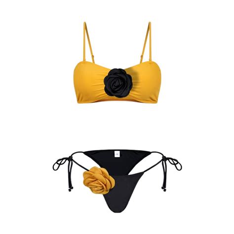 ANINEO Women Swimwear Solid Color Print Split High Waist Pants Spaghetti Backless Bikini Relaxed