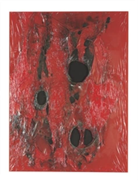 Alberto Burri 1915 1995 Rosso Plastica Christie S