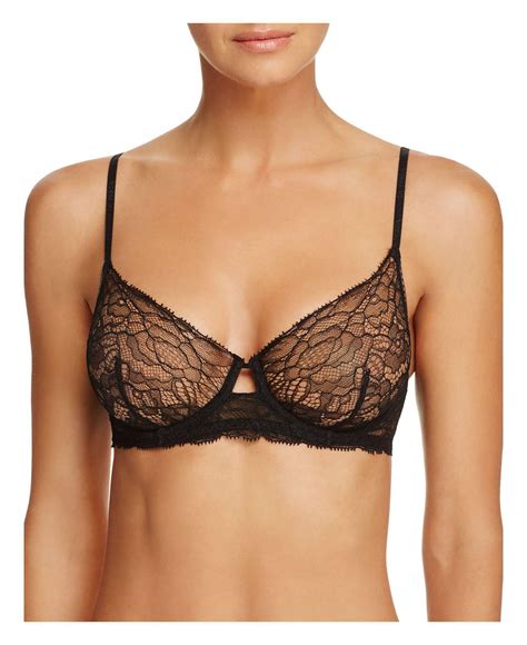 Lyst La Perla Freedom Sheer Lace Underwire Bra In Black