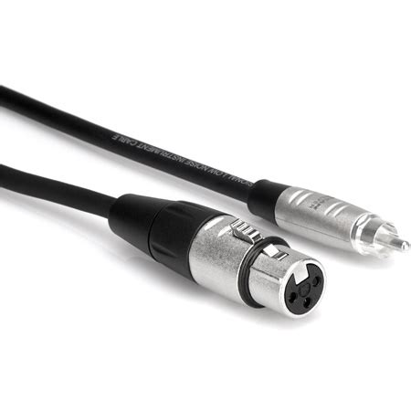 Hosa HXR 003 Pro Unbalanced Interconnect REAN XLR3F To RCA 3 Ft