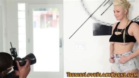 Blonde Tugs Black Cock