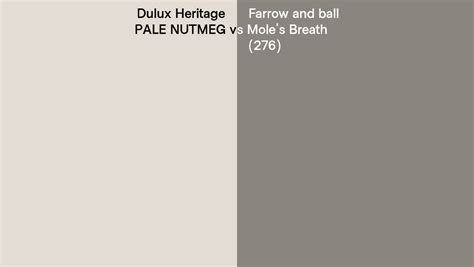 Dulux Heritage Pale Nutmeg Vs Farrow And Ball Mole S Breath Side