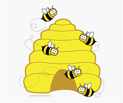 Bees And Beehives Clipart Hive Of Bees Clipart Hd Png Download Kindpng