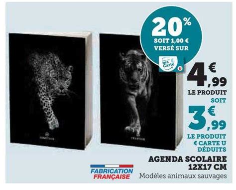 Promo Agenda Scolaire 12 X 17 Cm Chez Hyper U