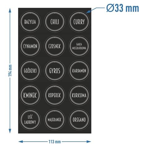 Słoiczki na przyprawy 120 ml 12 szt 30 naklejek Sklep internetowy