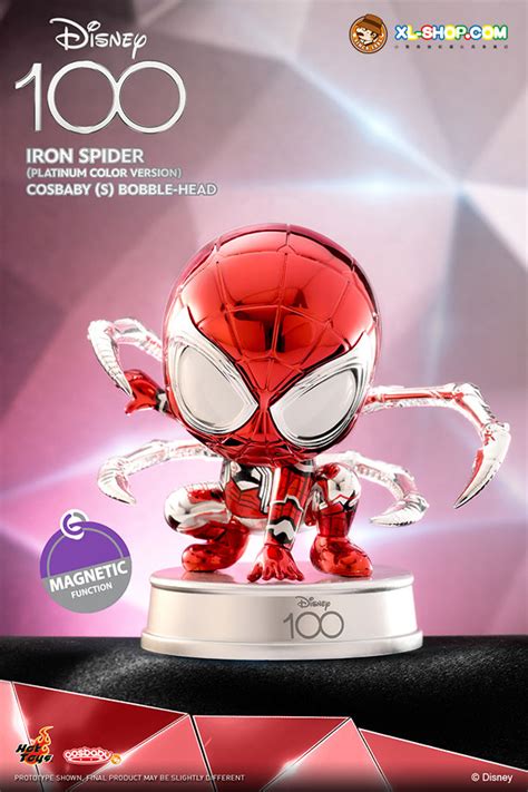 Hot Toys Cosb Disney Iron Spider Cosbaby S Bobble Head Platinum Color Version