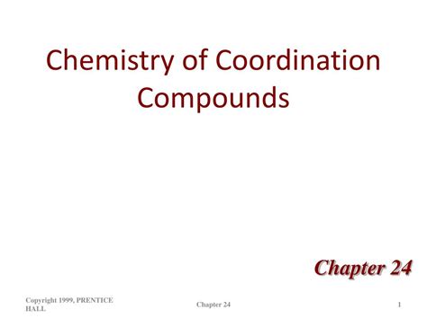 PPT Chemistry Of Coordination Compounds PowerPoint Presentation Free