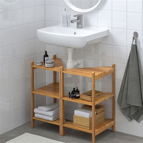 BJÖRKÅN/RÅGRUND угловой стеллаж под раковину бамбук | IKEA Eesti