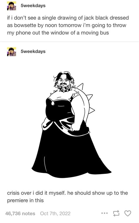 Jack Black Is Bowsette Rtumblr