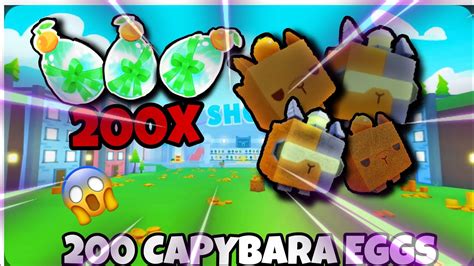 😱hatching 200 Of The Capybara Eggs In Pet Simulator Z With Link