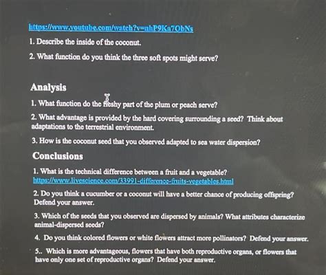 Part B Observing Fruits And Seeds Mature Flower Chegg