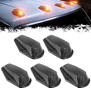 Amazon PSEQT 5Pcs Cab Roof Marker Lights Amber LED Top Clearance