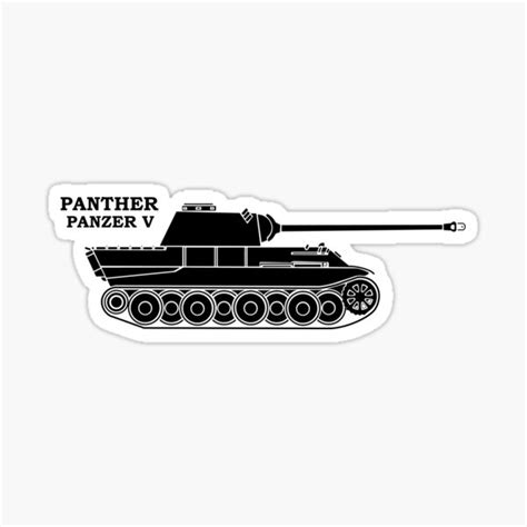 Panther Tank Sticker By Rogue Design Redbubble