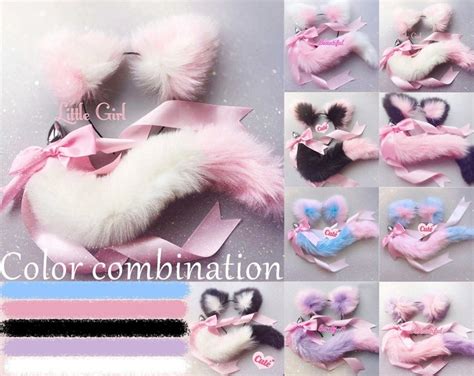 Pink Tail Butt Plug Fox Tail Butt Plug Bdsm Ddlg Cat Toy Mature Toys Pet Play Pink Kitten Tail