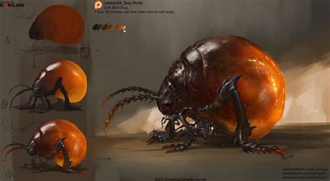 Soft Bug Painting Dongjun Lu Fantasy Creatures Art Creature Design