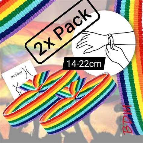 Pulsera Bandera Lgtbi Orgullo Gay De Tela Con El Arco Ris Bisuteriademoda Es