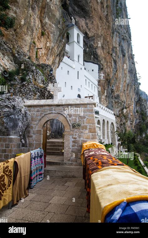 Montenegro The Entrance To The Monastery Of Ostrog Stock Photo Alamy