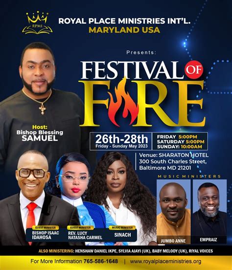 FESTIVAL OF FIRE 2023 – Royal Place Ministries