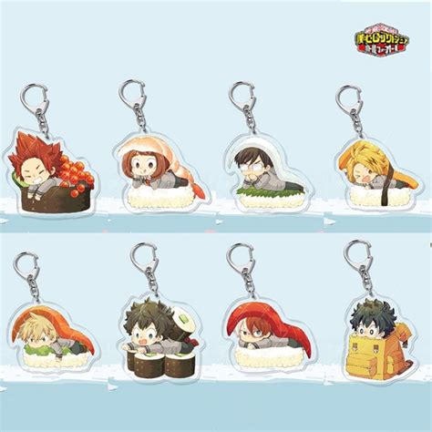 HOT T Adorkable My Hero Academia Cute Figures Keychain Boku No Hero Academia Midoriya Izuku
